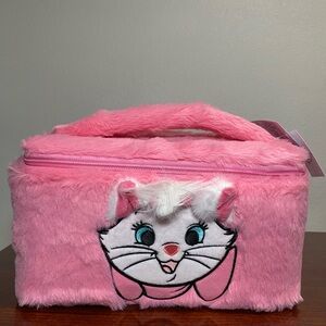 Disney Parks Aristocats Marie Bow Plush Cosmetic Bag Case Embroidered NEW